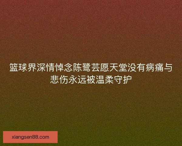 篮球界深情悼念陈鹭芸愿天堂没有病痛与悲伤永远被温柔守护