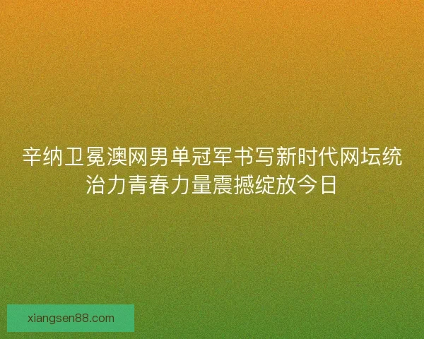 辛纳卫冕澳网男单冠军书写新时代网坛统治力青春力量震撼绽放今日